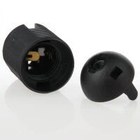 E27 Thermoplast Fassung schwarz Gewindemantel 2-teilig M10x1 Innengewinde