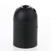 E27 Thermoplast Fassung schwarz Glattmantel 2-teilig...