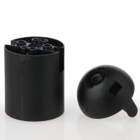 E27 Thermoplast Fassung schwarz Glattmantel 2-teilig...