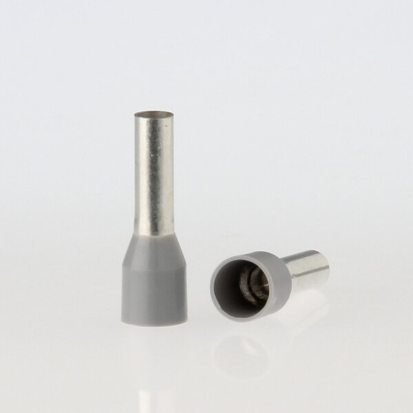 Aderendhülsen 4,0 mm² grau isoliert – 17 mm Länge – 50 Stück