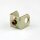 M10x1 Auslass-Gewindeadapter 22x18x21 mm aus gestanztem Eisen, verzinkt, mit M4 Erdungsschraube