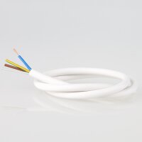 PVC-Lampenkabel Rundkabel weiß 3-adrig 3x1,0...