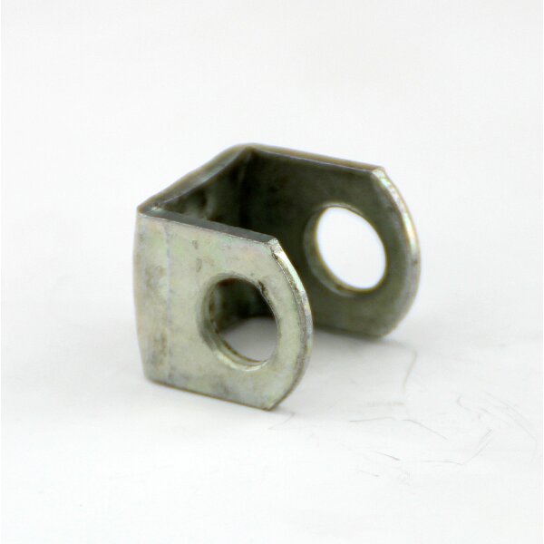 M10x1 Auslass-Gewindeadapter 22x18x21 mm aus gestanztem Eisen, verzinkt, mit M4 Erdungsschraube