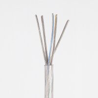 PVC/FEP-Lampenkabel transparent 5-adrig 5x0,75 mm² – hitzebeständiges Rundkabel - Meterware
