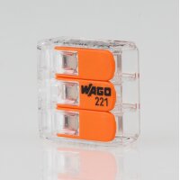 10 x Wago 221-413 Compact Verbindungsklemme 3-polig,...