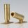 Lampen Dreh-Kippgelenk 16x56 mm, Messing roh, M10x1 Innengewinde mit Lasche