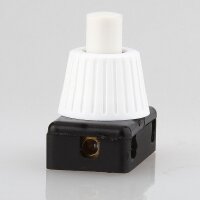 Lampen Einbauschalter – Einbau-Druckschalter weiß, 250V / 2A, 8 mm Achse 1-polig
