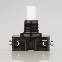 Lampen Einbauschalter – Einbau-Druckschalter weiß, 250V / 2A, 8 mm Achse 1-polig