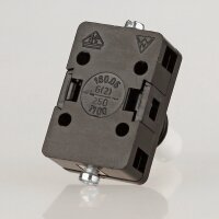 Lampen Einbauschalter – Einbau-Druckschalter weiß, 250V / 2A, 8 mm Achse 1-polig