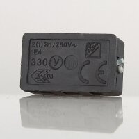Lampen Einbauschalter – Einbau-Druckschalter schwarz, 250V / 2A, 12 mm Achse 1-polig