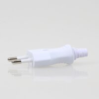 Bachmann Eurostecker Europa-Flachstecker weiss 250V/2A mit Schraubkontakte