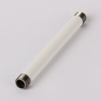 M10x1 Lampen Pendelrohr Metall weiß – 100 mm...