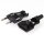 Bachmann Eurostecker Europa-Flachstecker schwarz 250V/2A mit Schraubkontakte