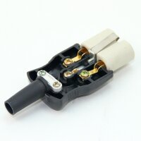 Keramik Gerätestecker für alte Toaster Bügeleisen Waffeleisen schwarz 10A/250V