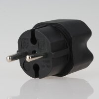 Steckdosen Adapter Schutzkontaktstecker- Adapter, schwarz...
