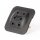 Kopp Schutzkontaktstecker-Adapter 3-fach, superflach, schwarz – 250V/2,5A