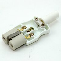 Keramik Gerätestecker für alte Toaster Bügeleisen Waffeleisen weiss 10A/250V
