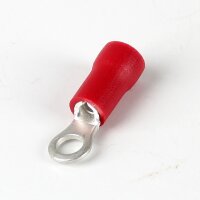 100 x Ringkabelschuh rot isoliert 0,5-1,5 mm² M3.2