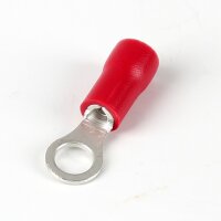 100 x Ringkabelschuh rot isoliert 0,5-1,5 mm² M3.7
