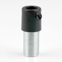 M13x1x20 Zugentlastung Klemmnippel, schwarz, mit Metall...