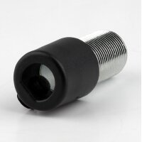 M13x1x20 Zugentlastung Klemmnippel, schwarz, mit Metall Außengewinde