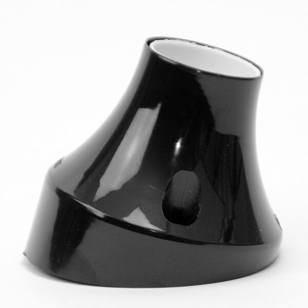 E27 Decken- / Wandfassung abgewinkelt schwarz 75W/250V