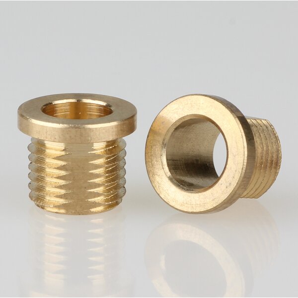 Trompeten-Nippel M10x1x8 – Messing 12x10 mm, mit Verdrehschutz