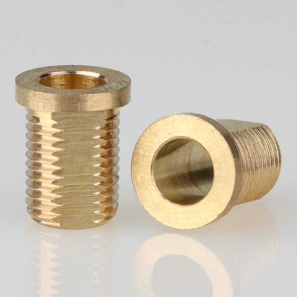 Trompeten-Nippel M10x1x13 – Messing 12x15 mm, mit Verdrehschutz