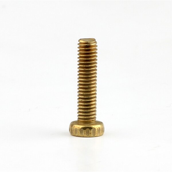 M3x12 Gewinde Rändelschraube Messing 5,5x14 mm Leuchtenbau