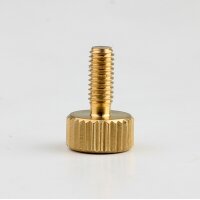 M4x10 Gewinde Rändelschraube Messing 10x15 mm...