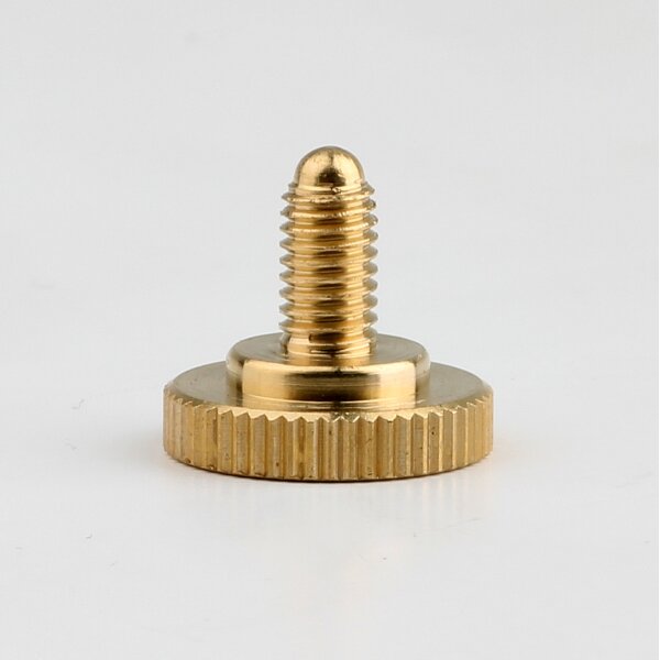 M5x9 Gewinde Rändelschraube Messing 16x15 mm Leuchtenbau