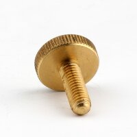 M4x12 Gewinde Rändelschraube Messing 12x15 mm...