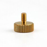 M3x5 Gewinde Rändelschraube Messing 10x9 mm Leuchtenbau