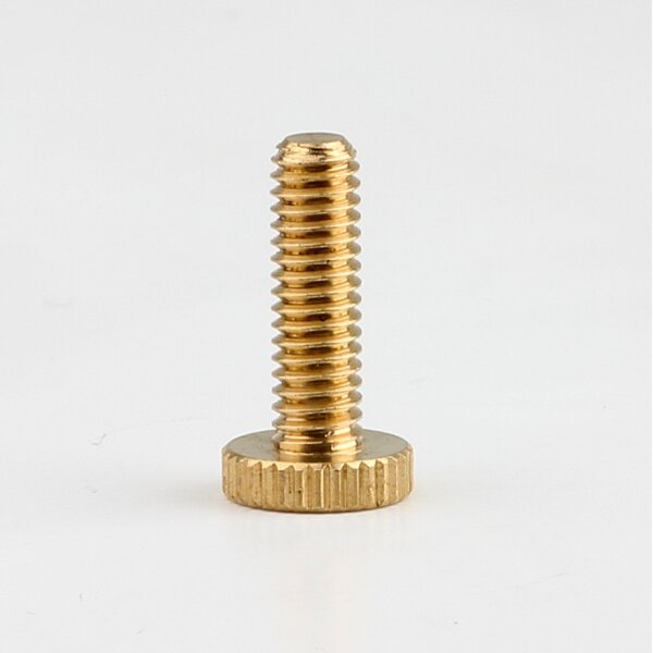 M4x13 Gewinde Rändelschraube Messing 8x15 mm Leuchtenbau