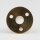 M10x1 Wandnippel / Scheiben-Nippel mit Aufbauscheibe Ø 26x21 mm, Messing poliert, 3 Befestigungslöcher