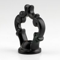 Zier-Ringnippel Messing schwarz M10x1 Durchgangsgewinde...