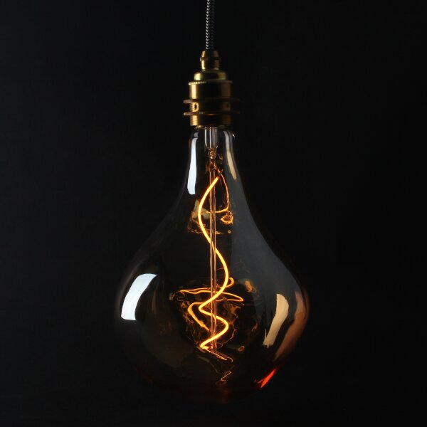 Danlamp E27 LED Unica de Luxe XXL Vintage Lampe Gold 4W 2000K dimmbar