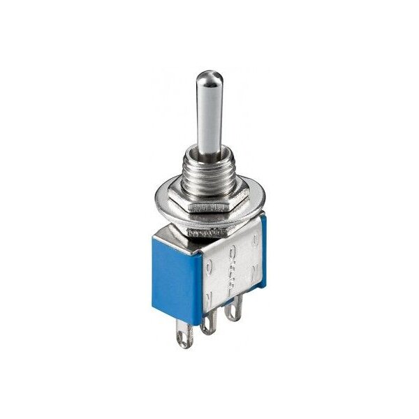 Miniatur Kippschalter blau 3A/250V EIN/AUS 3 Pins Goobay