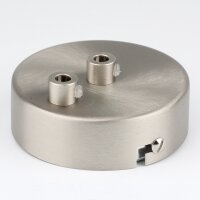 Lampen Zier-Baldachin Metall edelstahloptik Ø 80...