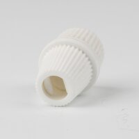 M10x1 Klemmnippel Zugentlastung Weiß mit Quetschverbindung und Innengewinde aus Kunststoff