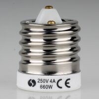 E40 auf E27 Adapter-Fassung Reduzierfassung, Porzellan...