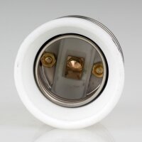E40 auf E27 Adapter-Fassung Reduzierfassung, Porzellan 40x52 mm