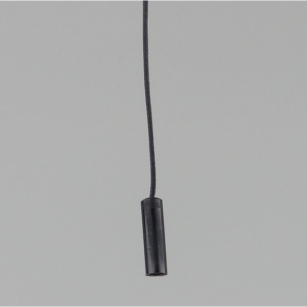 Zugschnur 210 mm mit schwarzem Kunststoff-Anhänger für Lampen-Zugschalter
