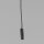 Zugschnur 210 mm mit schwarzem Kunststoff-Anhänger für Lampen-Zugschalter