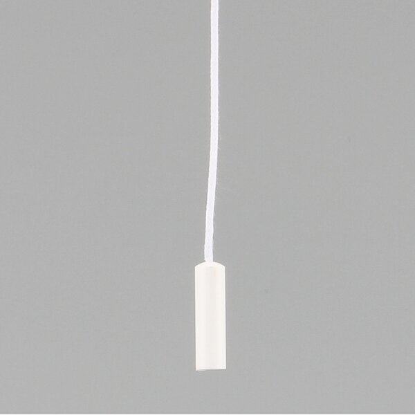 Zugschnur 210 mm mit weißem Kunststoff-Anhänger für Lampen-Zugschalter