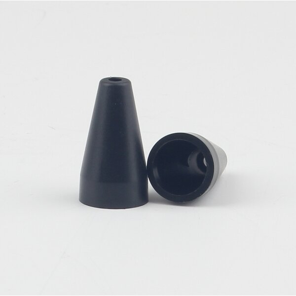 Kunststoff Knopf schwarz 11x20mm Kegelform für Zugschnur
