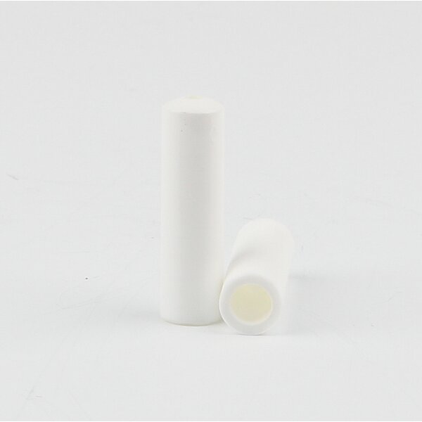 Kunststoff Knopf weiß 6x21,5mm  für Zugschnur
