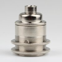 E27 Vintage Lampenfassung Metall Nickel matt 2...