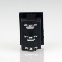Wippschalter 1-polig, Umschalter EIN/AUS/EIN, schwarz, 250V/6A, 19x12 mm