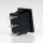 Wippschalter 1-polig, Umschalter EIN/AUS/EIN, schwarz, 250V/6A, 19x12 mm